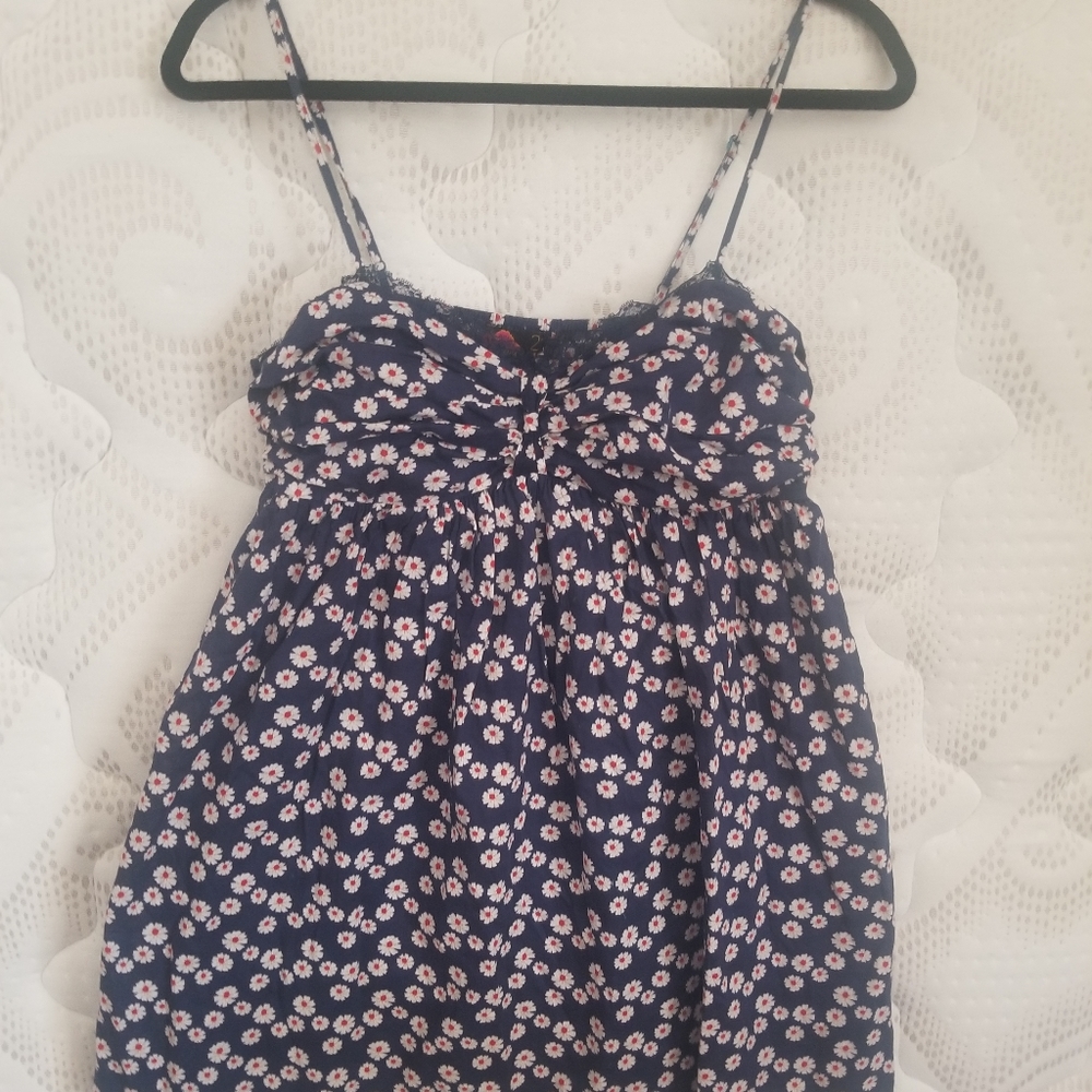 Forever 21 Navy Flower-print Dress